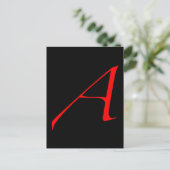 Scarlet Letter A (für Atheist) Postkarte (Stehend Vorderseite)
