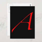 Scarlet Letter A (für Atheist) Postkarte (Vorne/Hinten)