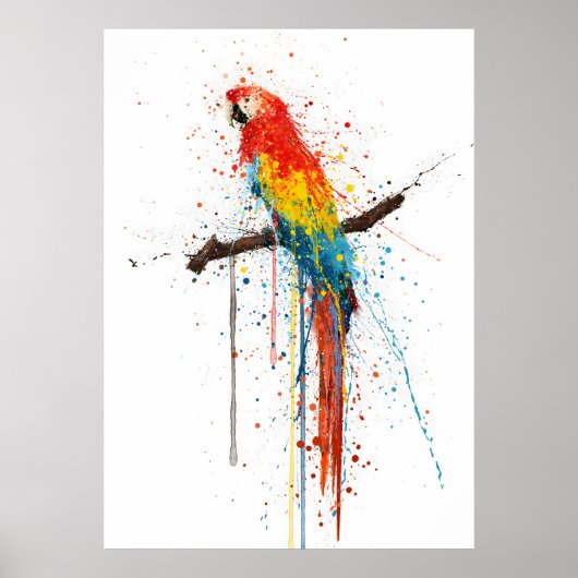 Scarlet Macaw Bird Poster (Vorne)