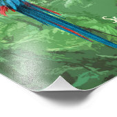 Scarlet Macaw Costa Rica Design Fotodruck (Ecke)