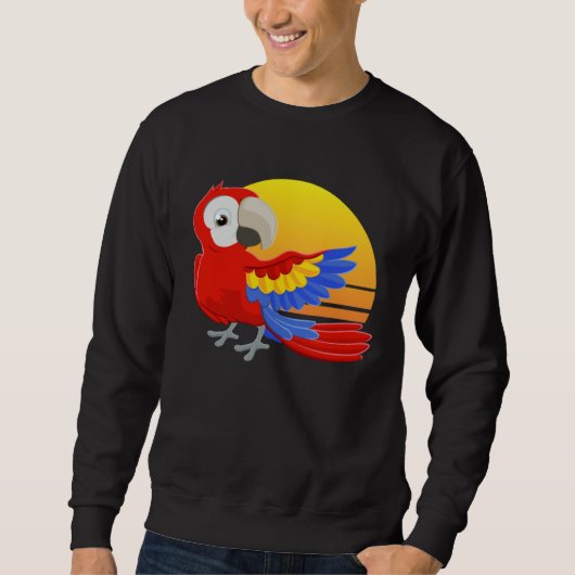 Scarlet Macaw Costume Men Women Kids Sweatshirt (Vorderseite)