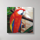 Scarlet Macaw Exotic Wildlife Bird Dschungel Art Leinwanddruck (Vorderseite)