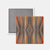 Scarlet Macaw feather design Magnet (Vorderseite/Rückseite)
