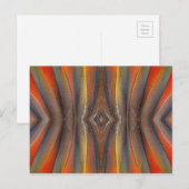 Scarlet Macaw feather design Postkarte (Vorne/Hinten)