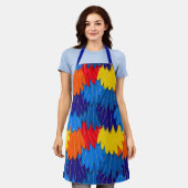 Scarlet Macaw Feathtern Muster Schürze (Getragen)