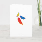 Scarlet Macaw Feiertagskarte (Rückseite)