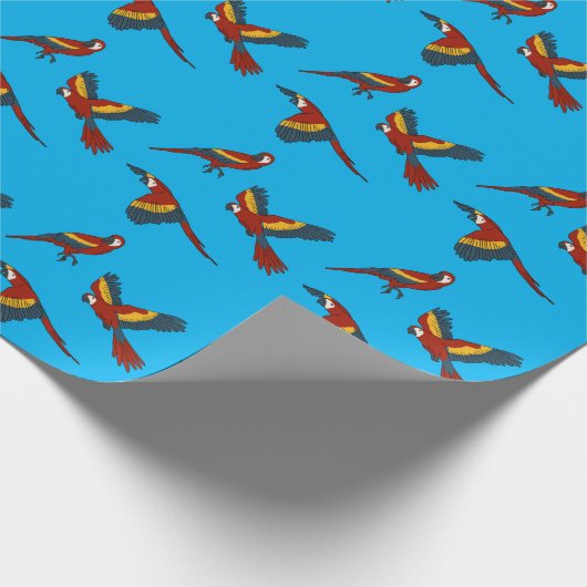 Scarlet Macaw Geschenkpapier (Ecke)