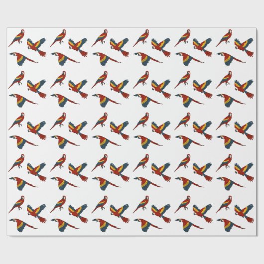 Scarlet Macaw Geschenkpapier (Flach)