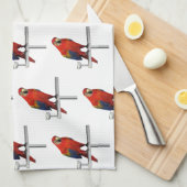 Scarlet Macaw Geschirrtuch (Viertel Falte)