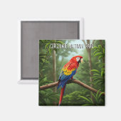 Scarlet Macaw im Corcovado Nationalpark Reisen Magnet (Vorderseite/Rückseite)