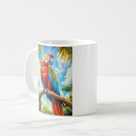 Scarlet Macaw Kaffeetasse (Vorderseite Links)