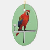 Scarlet Macaw Keramikornament (Links)