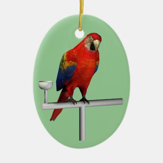 Scarlet Macaw Keramikornament (Vorne)