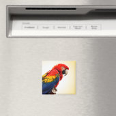 Scarlet Macaw Magnet (In Situ (Geschirrspüler))