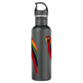 Scarlet Macaw on Water Bottle Edelstahlflasche (Rückseite)