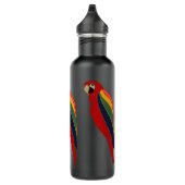 Scarlet Macaw on Water Bottle Edelstahlflasche (Rechts)