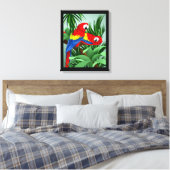 Scarlet Macaw Parrot Art Leinwanddruck (Insitu (Schlafzimmer))