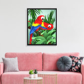 Scarlet Macaw Parrot Art Leinwanddruck (Insitu (Wohnzimmer))