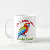 Scarlet Macaw Parrot Coffee Lover Geschenk Kaffeetasse (Links)