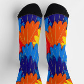 Scarlet Macaw Parrot Feathers farbenfroh Socken (Oben)