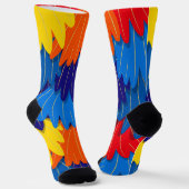 Scarlet Macaw Parrot Feathers farbenfroh Socken (Gewinkelt)