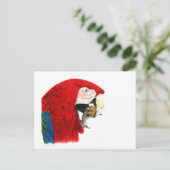 Scarlet Macaw Postkarte (Stehend Vorderseite)