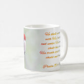 Scarlet Macaw Psalm 91:4 KJV Kaffeetasse (VorderseiteRechts)