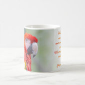 Scarlet Macaw Psalm 91:4 KJV Kaffeetasse (Mittel)