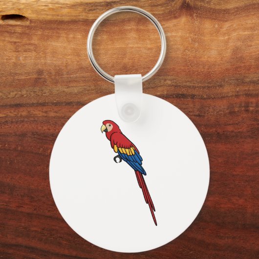 Scarlet Macaw Schlüsselanhänger (Vorderseite)