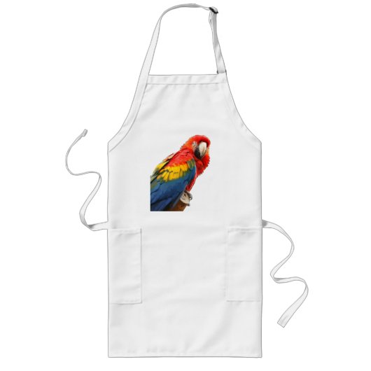 Scarlet Macaw-Schürze Lange Schürze (Vorne)