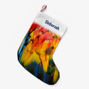 Scarlet Macaw Tropical Bird Personalisiert Kleiner Weihnachtsstrumpf