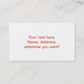 Scarlet Macaw Visitenkarte (Rückseite)