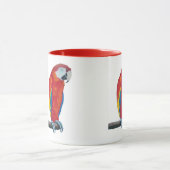 Scarlet Macaw Wildlife Red Ringer Tasse Cup (Zentrum)