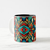 Scarlet Macaws Zweifarbige Tasse (Vorderseite Links)