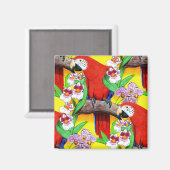 Scarlet McCaw Magnet (Vorderseite/Rückseite)