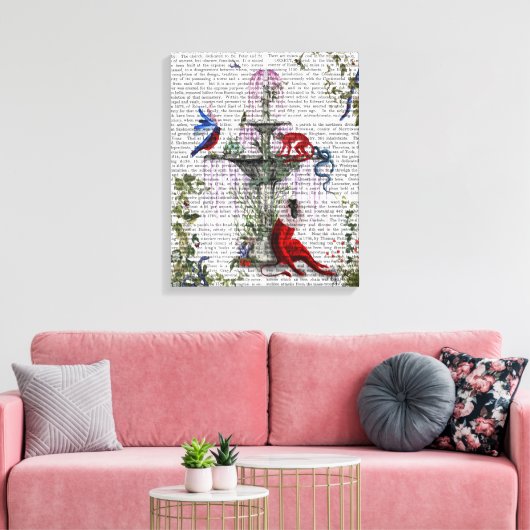 Scarlet Monkey Leinwanddruck (Insitu (Wohnzimmer))