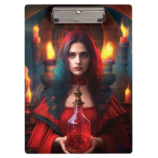 Scarlet Mystic Hexe Clipboard Klemmbrett (Vorderseite)