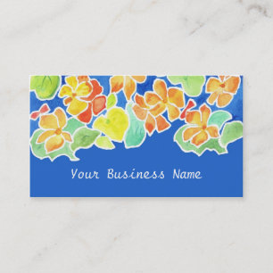 Scarlet Nasturtiums Floral Business Card Visitenkarte