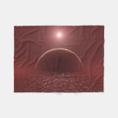 Scarlet Ocean Moon Fleecedecke (Vorderseite (Horizontal))