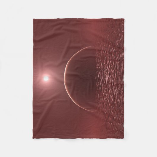 Scarlet Ocean Moon Fleecedecke (Vorderseite)