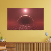 Scarlet Ocean Moon Leinwanddruck (Insitu (Wohnzimmer))