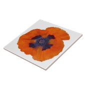 Scarlet Orange Mohn 1 Fliese (Seite)