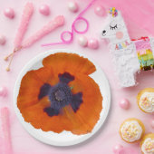 Scarlet Orange Mohn 1 Pappteller (Party)