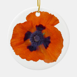 Scarlet Orange Poppy 1 Keramik Ornament