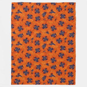 Scarlet Orange Poppy Nahtloses Muster Fleecedecke