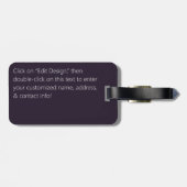 Scarlet Orange Poppy Nahtloses Muster Gepäckanhänger (Rückseite horizontal)