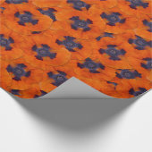 Scarlet Orange Poppy Nahtloses Muster Geschenkpapier (Ecke)