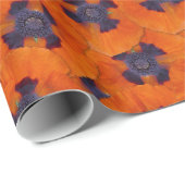 Scarlet Orange Poppy Nahtloses Muster Geschenkpapier (Rolleneckpunkt)