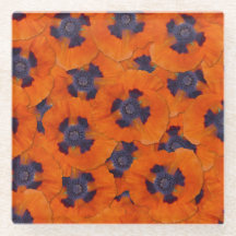 Scarlet Orange Poppy Nahtloses Muster