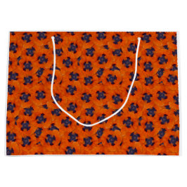 Scarlet Orange Poppy Nahtloses Muster Große Geschenktüte